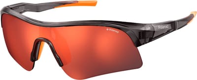 Polaroid® XXL Orange Sports Master Grote Antislip Sport Zonnebril Hardloop Wielrenbril Wielrennen