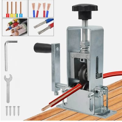 Kabelstripper machine 1-25 mm - Handmatig Draadstripper - Koper strippen - Draadpeller - Met Afneembare Handgreep - Zilver