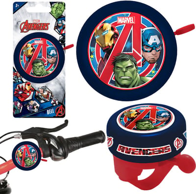 MARVEL Avengers Metalen fietsbel voor stuur, geschikt voor fietsen, scooters, voor fans