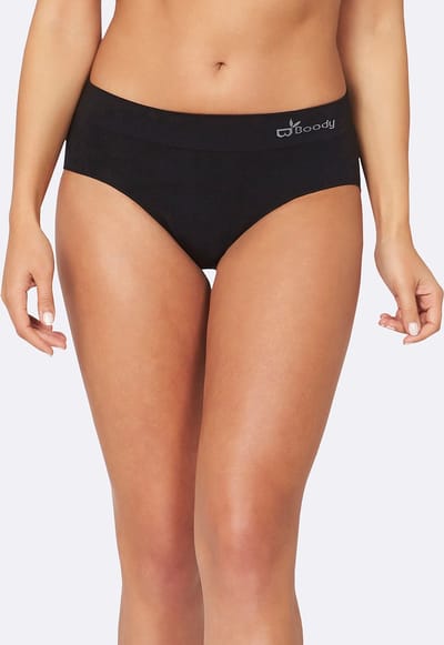 Boody - Bamboe Midi Brief - Zwart / XL