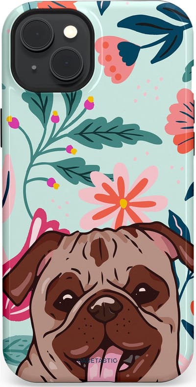 Casetastic Hoesje Geschikt voor Apple iPhone 15 Plus Magsafe - Stijlvolle Beschermende Duo-layer Case - Mopslik