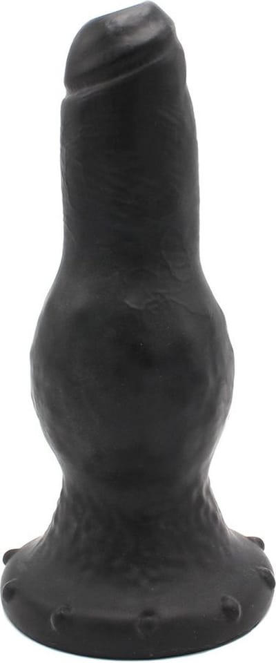 Dinoo - XXL Anaal Dildo Met bolvormige verdikking Van TPE - Zwart