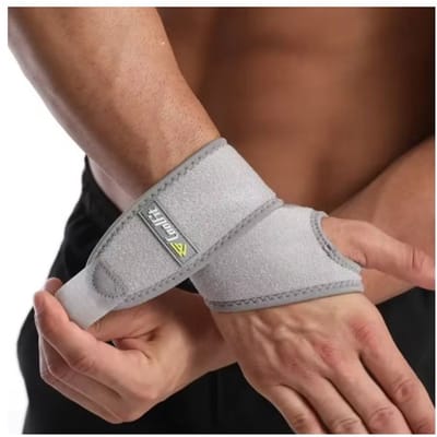 Sport Brace - Pols - Pols Ondersteuning - Pols Brace - Tennis - Fitness - Polsbeschermer - Sportbrace - Polssteun - Pols Brace Grijs - Grijs