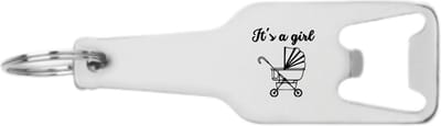 Akyol - it's a girl flesopener - Kind - geboren dochter - kraamcadeau - babyshower - cadeau - geboren kind - geboortefeest - 105 x 25mm