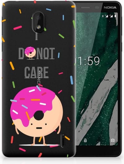Nokia 1 Plus Siliconen Case Donut Roze