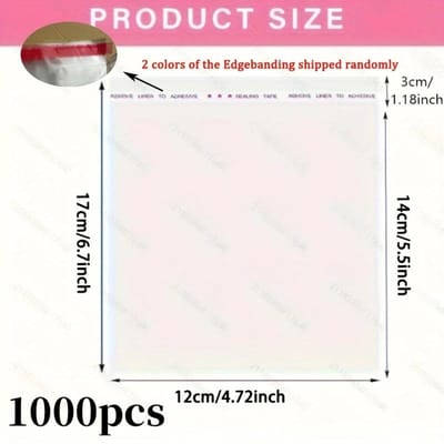 1000 stuks Zelfklevende Transparante Cellofaan OPP Cadeautassen voor Snoep, Koekjes, Snacks, Sieraden, Haarclips, Kantoorbenodigdheden, Biscuit, Voedselverpakking, Bakken 12x17cm