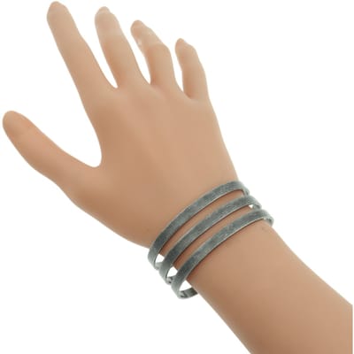 Behave - Armband oud zilverkleur - Minimalistische look - 18 cm
