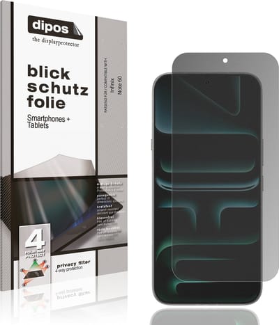 dipos – Matte Privacy Screenprotector geschikt voor Infinix Note 60 | Anti-Spy Beschermfolie