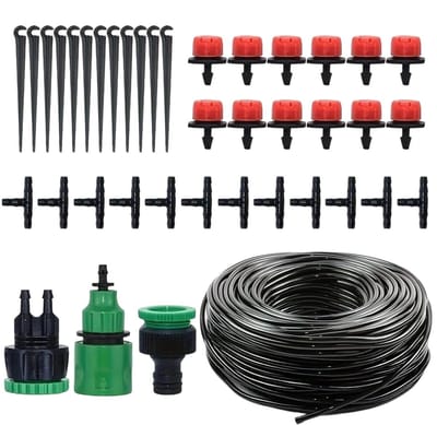 Automatisch Irrigatiesysteem - Druppelirrigatie Tuin - Planten Water Geven - Instelbare Waterstroom - 10 cm Buis - Groen