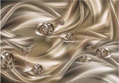 Fotobehangkoning - Behang - Vliesbehang - Fotobehang Diamanten Luxe - Abstract - Velvet Kiss - 150 x 105 cm