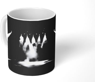 Mok - Koffiemok - Theaterzaal - Mist - Spotlights - Zwart - Mokken - 350 ML - Beker - Koffiemokken - Theemok