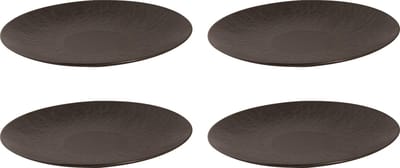 Palmer - Ruston - Bord - 4 stuks - ø 27 cm - Bruin - Stoneware - Bordenset