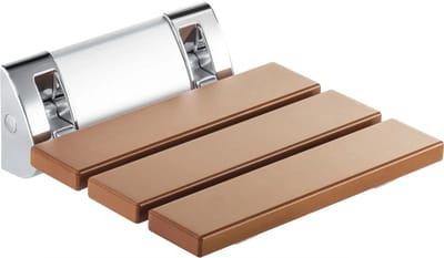 Sanifun Douchezitje Benie – Opklapbaar – Bruin – Aluminium & Composiet – Draagvermogen 130 kg