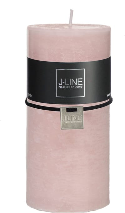 J-Line cilinderkaars - poderroze - 52U - large - 6 stuks