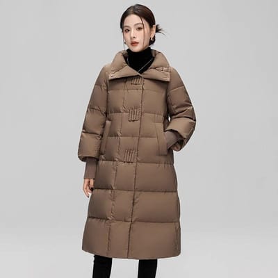 Dernier Style Manteau d'Hiver Mi-long pour Femme Style Coréen Coupe Confortable Manteau en Coton Design Épais Manteau en Coton XL gray