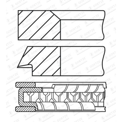 Goetze Engine Zuigerveren set GOETZE 08-451600-00
