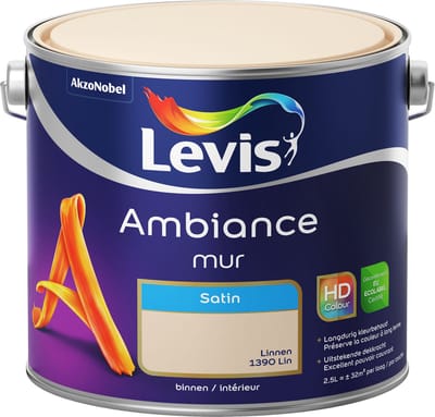 Levis - Ambiance Mur Satin - Linnen - 2,5 L