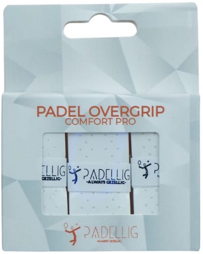 Padellig ALL-IN WHITE overgrip - Overgrip - Griptape - Comfort Pro - Antislip - Overgrip tennis - Overgrip padel - Wit - 3 stuks
