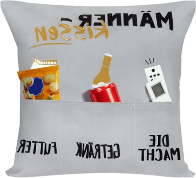 Grappige Kussenhoes voor Mannen, 45 x 45 cm, Decoratieve Hoes met Pocket voor Vulling, Perfect als Cadeau voor Vader, Grootvader, Verjaardag en Kerstmis