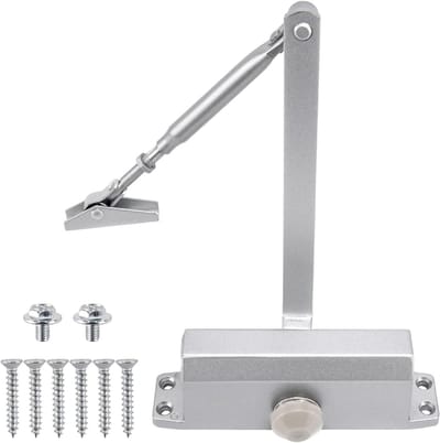 Deurdranger - Automatische deur - Veilig sluiten - Verstelbare hydrauliek - 45-60 kg - Zilver