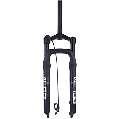 20/26 Inch Vering Voorvork Sneeuw Strand Fiets Fat Tire Fiets Magnesium Legering Schokabsorberende Lucht 26In Wire Control black