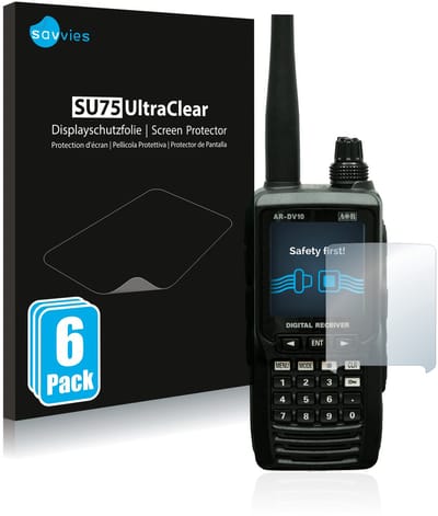 Savvies - Screenprotector voor Aor AR-DV10 - Folie Beschermfolie transparant 6 Stuks