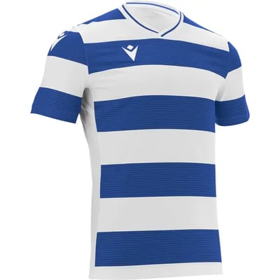Macron Alcyon Shirt Korte Mouw Kinderen - Royal / Wit | Maat: 11-12 Y