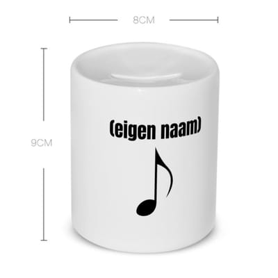 Akyol - muzieknoot met eigen naam Spaarpot - Muzieknoot - muziek liefhebbers - iemand die houdt van muziek - verjaardag - cadeau - kado - 350 ML inhoud