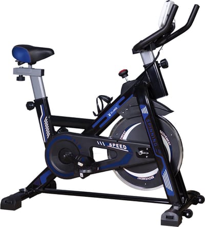 BluMill Hometrainer - Fitness Fiets - LED Display - Verstelbaar Zadel en Stuur - Tablethouder - Bidonhouder - Max. 120 kg