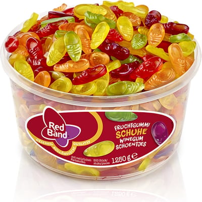 Red Band - Shoes winegums  - 500 piece tub