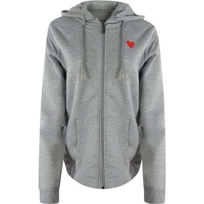 Love Moschino Dames/Dames Hart Katoen Full Zip Hoodie (Grijs/Rood)