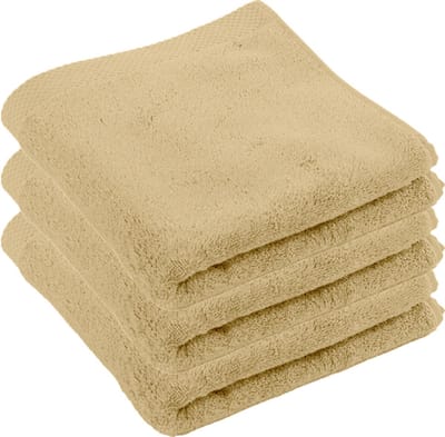 Tiseco Home Studio - Handdoek DELUX - - SET/3 - 100% katoen - 550 g/m² - 100% katoen - superzacht en zeer absorberend - 50x100 cm - Zand