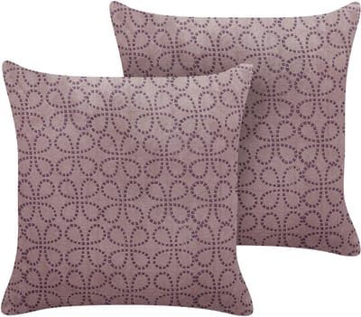 LARKSPUR - Sierkussen set van 2 - Roze - 45 x 45 cm - Fluweel