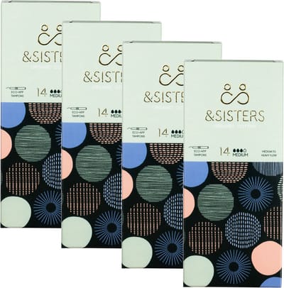 &SISTERS – Eco-Applicator Tampons – Medium – 4 pak – Biologisch Katoen