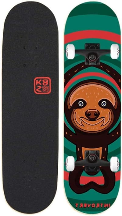 Compleet Skateboard - Trickboard - Stunts Uitvoeren - Dubbele Kick Concave - 31 x 8 inch - E