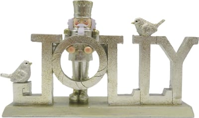 Clayre & Eef Beeld Notenkraker 18 cm Goudkleurig Kunststof