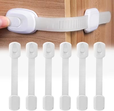 Kinderveiligheidssloten - Baby sloten - Huis beveiligen - Verstelbare lengte - 6 stuks - Wit