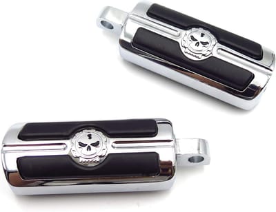 Motorfiets Voetsteunen - Passeggersteunen - Comfortabel Rijden - Aluminium Constructie - 10mm Montagegat - Chroom