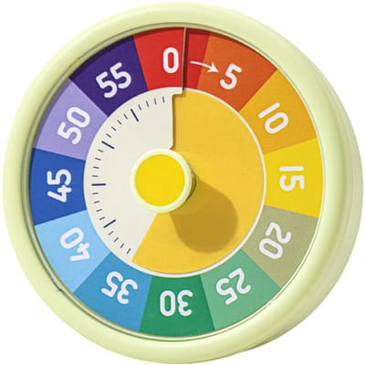 Timer - Visuele aftelling - Digitale regenboogwekker - 60-minutenweergave met geluidssignalen - Levendige kleuren - gemakkelijk af te lezen - Geschikt voor fitness - studie - tijdbeheer - koken - keukentimer - Stil tijdbeheer - Avocadogroen