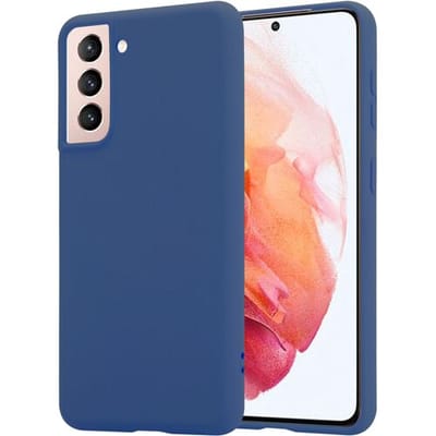 ShieldCase Hoesje geschikt voor Samsung Galaxy S21 silicone case - blauw - Flexibele en Duurzame Case - Stijlvolle Silicone Hoes - Val- en Krasbestendige Bescherming - Zachte Siliconen Beschermcase