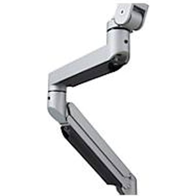 Monitorarm BakkerElkhuizen Filex Galaxy Flex Single, voor 1 beeldscherm tot 12 kg, in hoogte & diepte verstelbaar, draaibaar & kantelbaar, met tafelklem, zilver