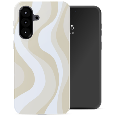 Selencia Hoesje - Geschikt voor Samsung Galaxy A57 (5G) - Backcover - Desert Waves Beige