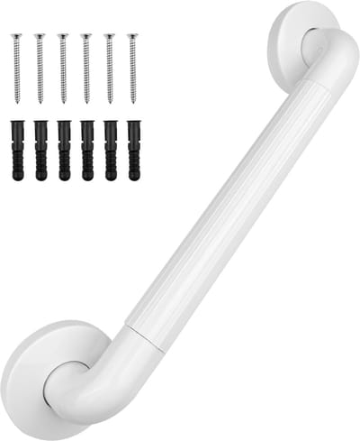 Skynzor - Handgreep Badkamer Douche - Badkamer Handgreep Zuignappen - Shower Grab Rails for Elderly Bathroom - Leuningbeugel White - Bath Handle Bar -Toiletbeugel Toilet Bar - Bad Greep - 45.5cm Extra Grip - Wandgreep - Muurbeugel Douchegreep