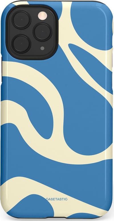 Casetastic hoesje geschikt voor Apple iPhone 11 Pro - Dubbellaagse bescherming - Lichtblauwe water vlekken - Fashion Case - Lavendel Crème Lichtblauw