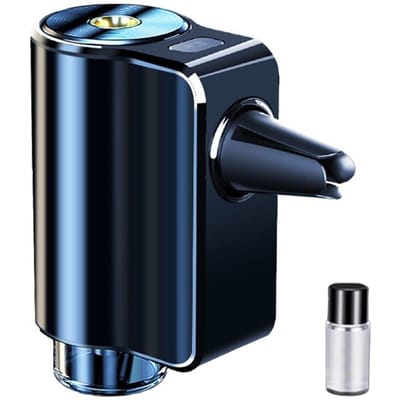 Désodorisant de voiture, diffuseur d'huile essentielle de voiture Intelligent réglable à 3 modes avec clip de ventilation Shangri-La noir