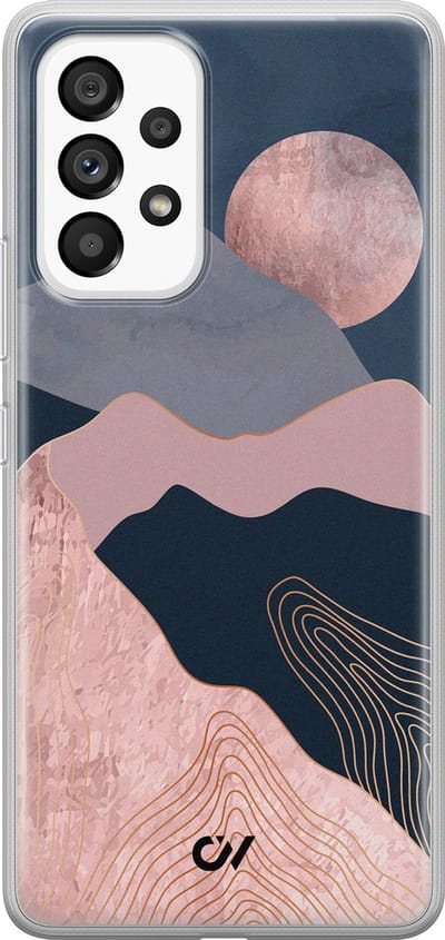 Hoesje geschikt voor Samsung Galaxy A53 hoesje - Landscape Rosegold - - Roze - - Casevibes