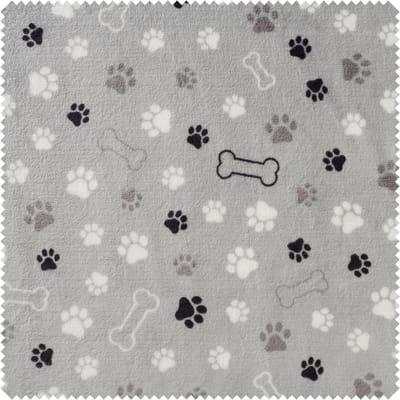 Fleece stof "Paws and bones"