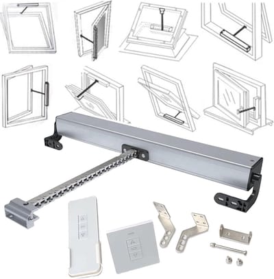 Automatische Raamopener - Elektrische Actuator - Ramen Openen - Dubbele Ketting - 600mm - Zilver