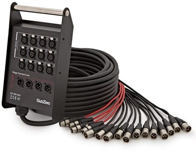 SubZero 16 Channel Stage Box, 12 In / 4 Out, 25m