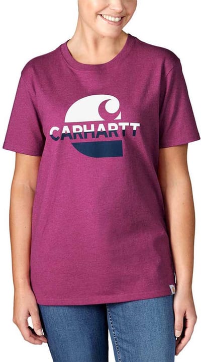Carhartt C Graphic Loose Fit T-shirt Met Korte Mouwen Paars S